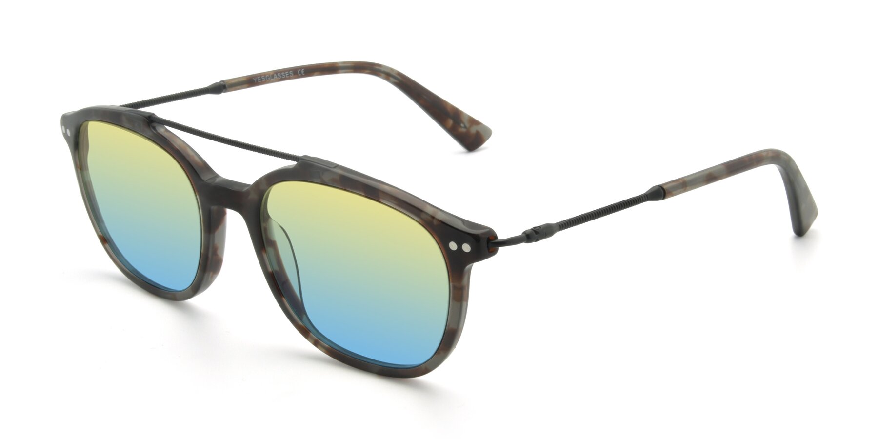 Angle of 17150 in Tortoise Navy with Yellow / Blue Gradient Lenses