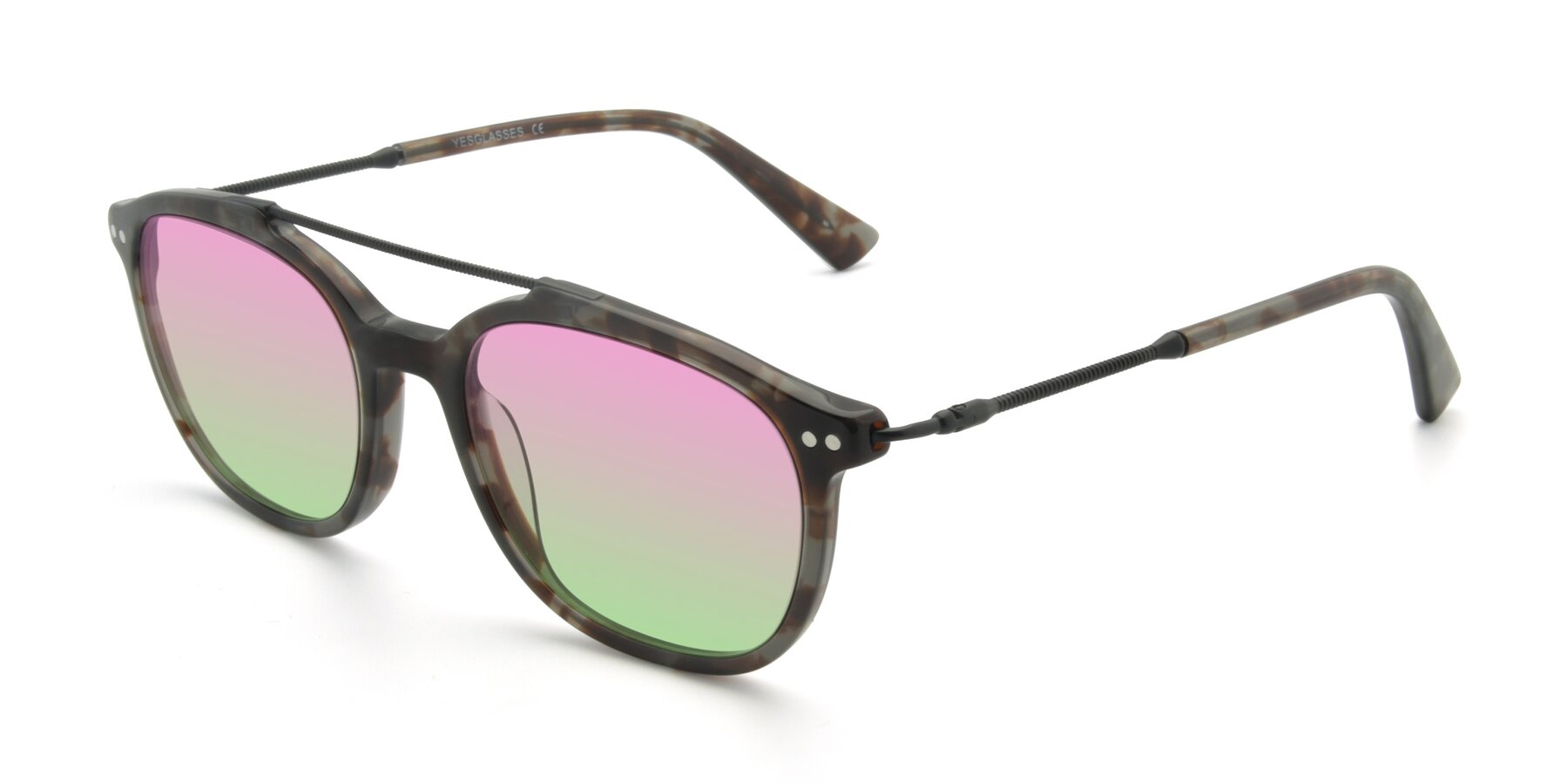 Angle of 17150 in Tortoise Navy with Pink / Green Gradient Lenses