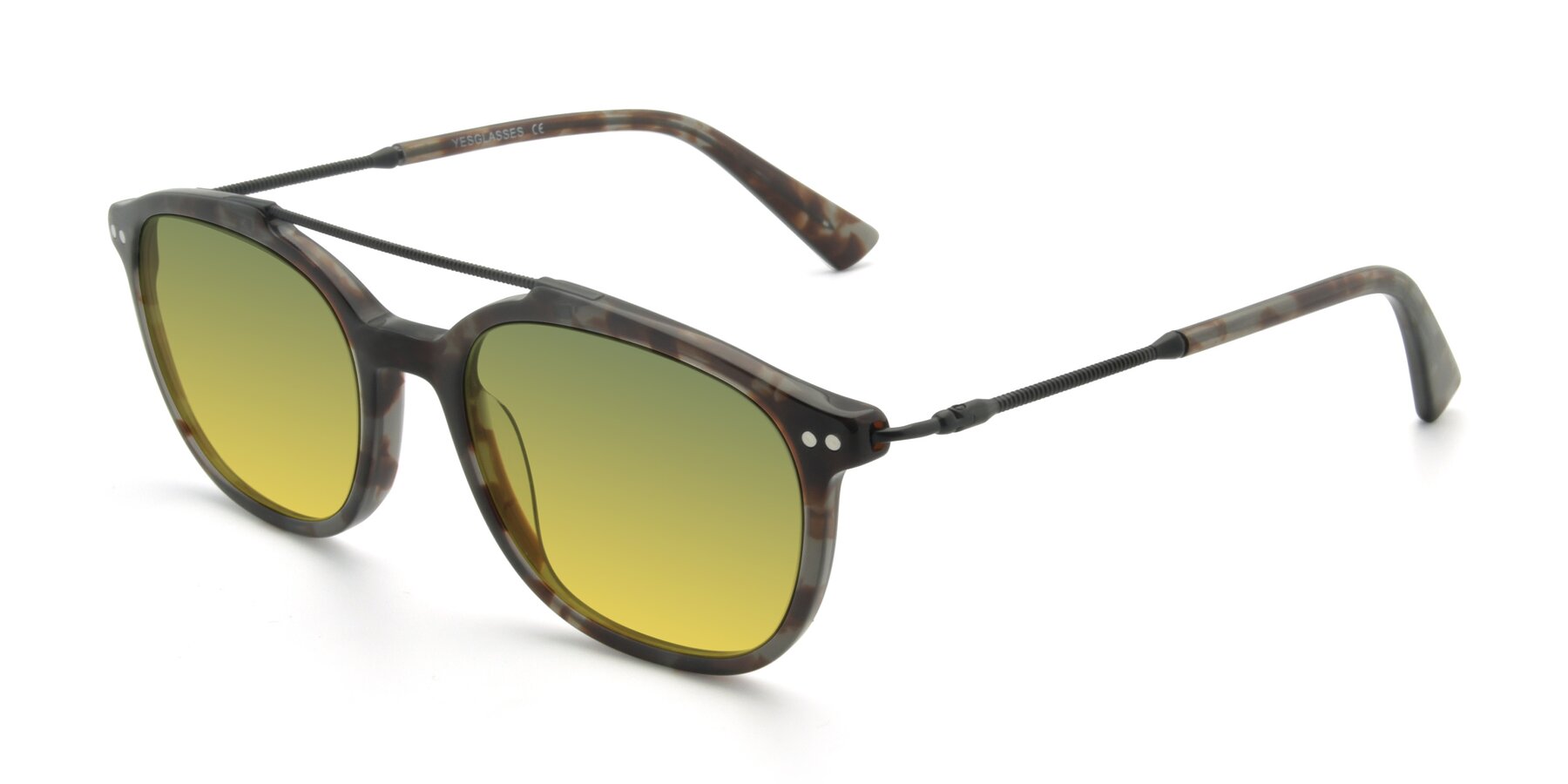Angle of 17150 in Tortoise Navy with Green / Yellow Gradient Lenses