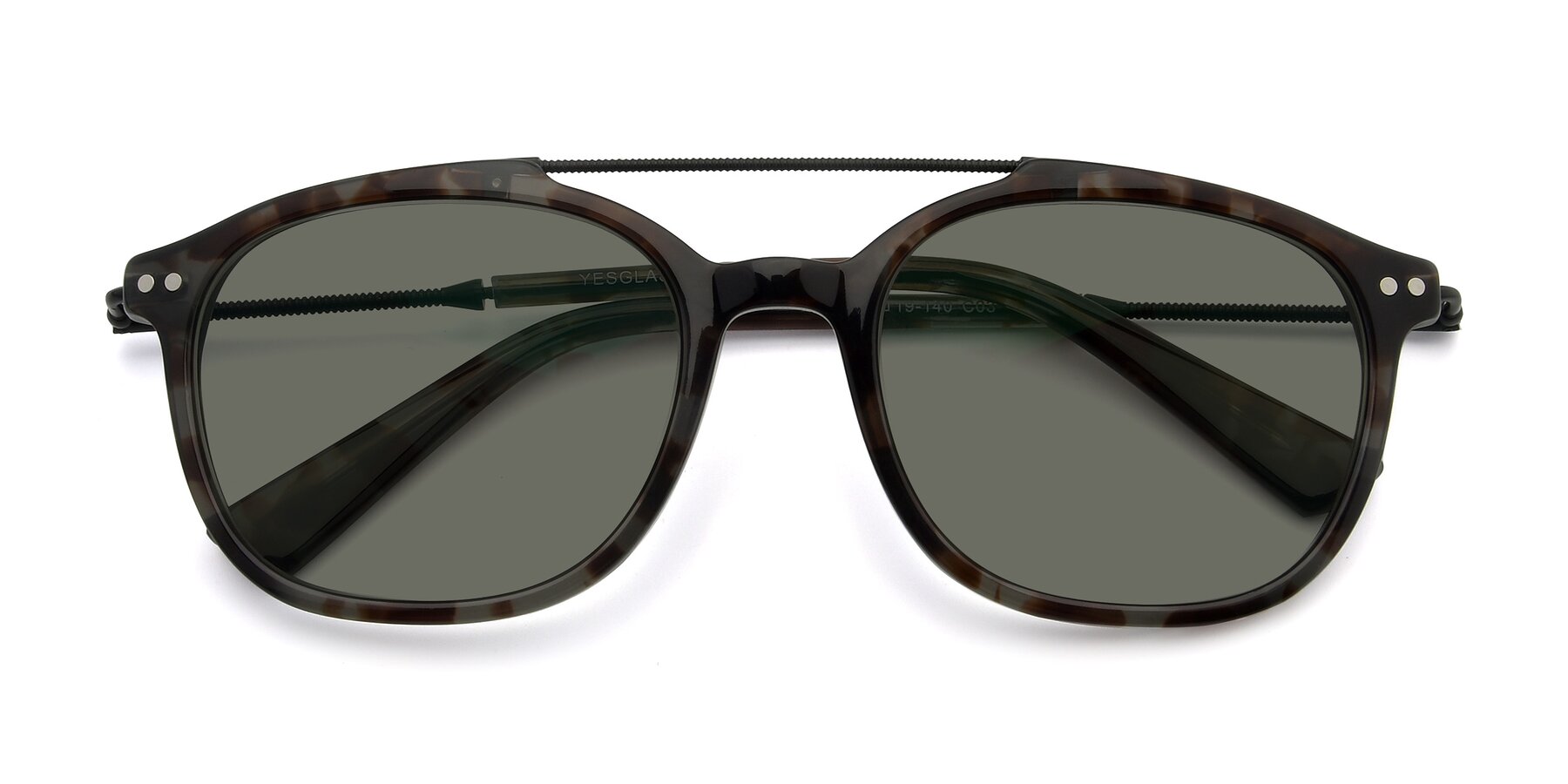 Folded Front of 17150 in Tortoise Navy with Gray Polarized Lenses