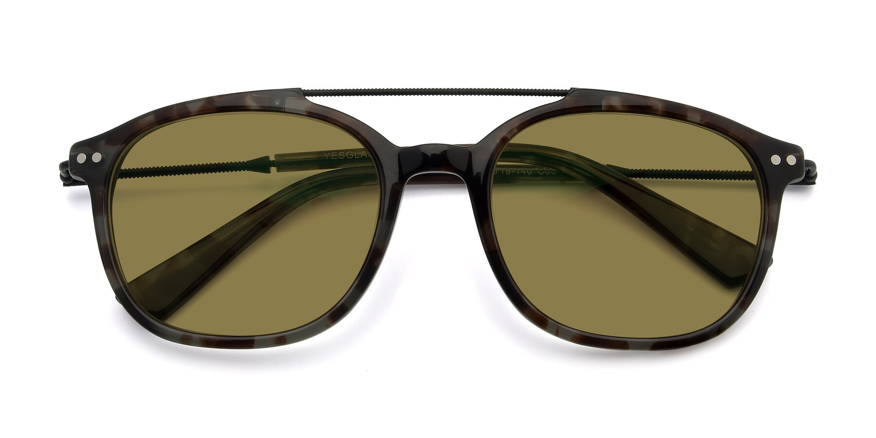 Folded Front of 17150 in Tortoise Navy with Brown Polarized Lenses