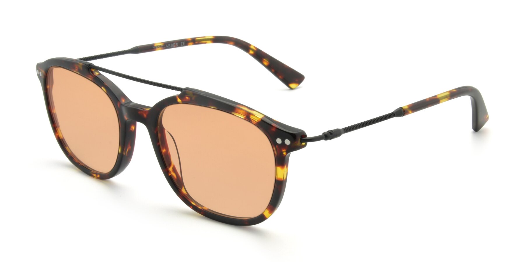 Angle of 17150 in Tortoise Brown with Light Orange Tinted Lenses