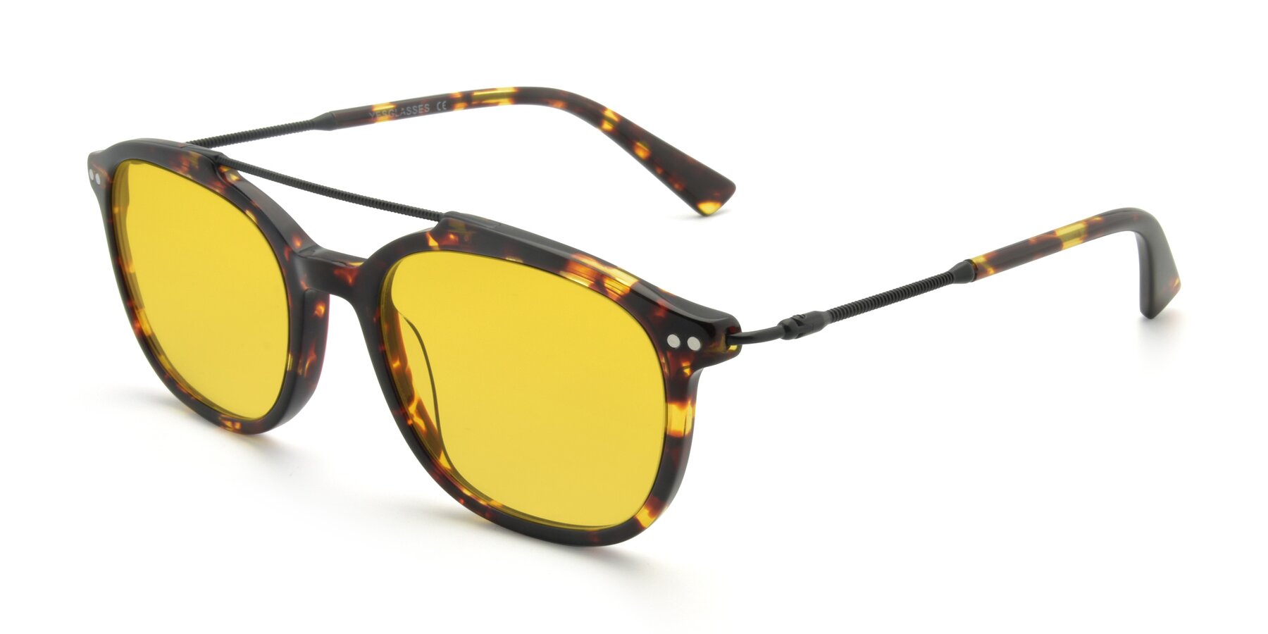 Angle of 17150 in Tortoise Brown with Yellow Tinted Lenses