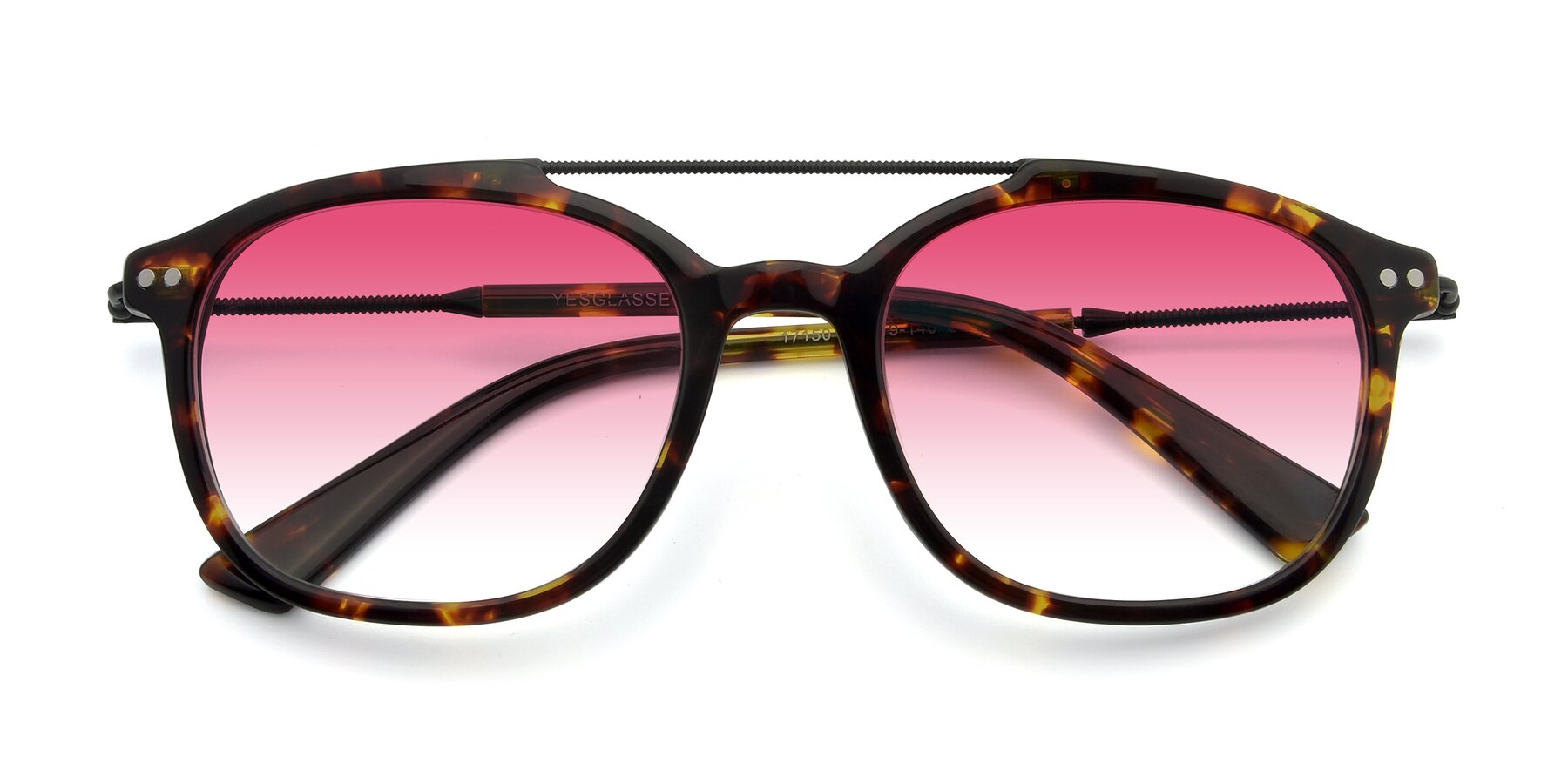 Folded Front of 17150 in Tortoise Brown with Pink Gradient Lenses