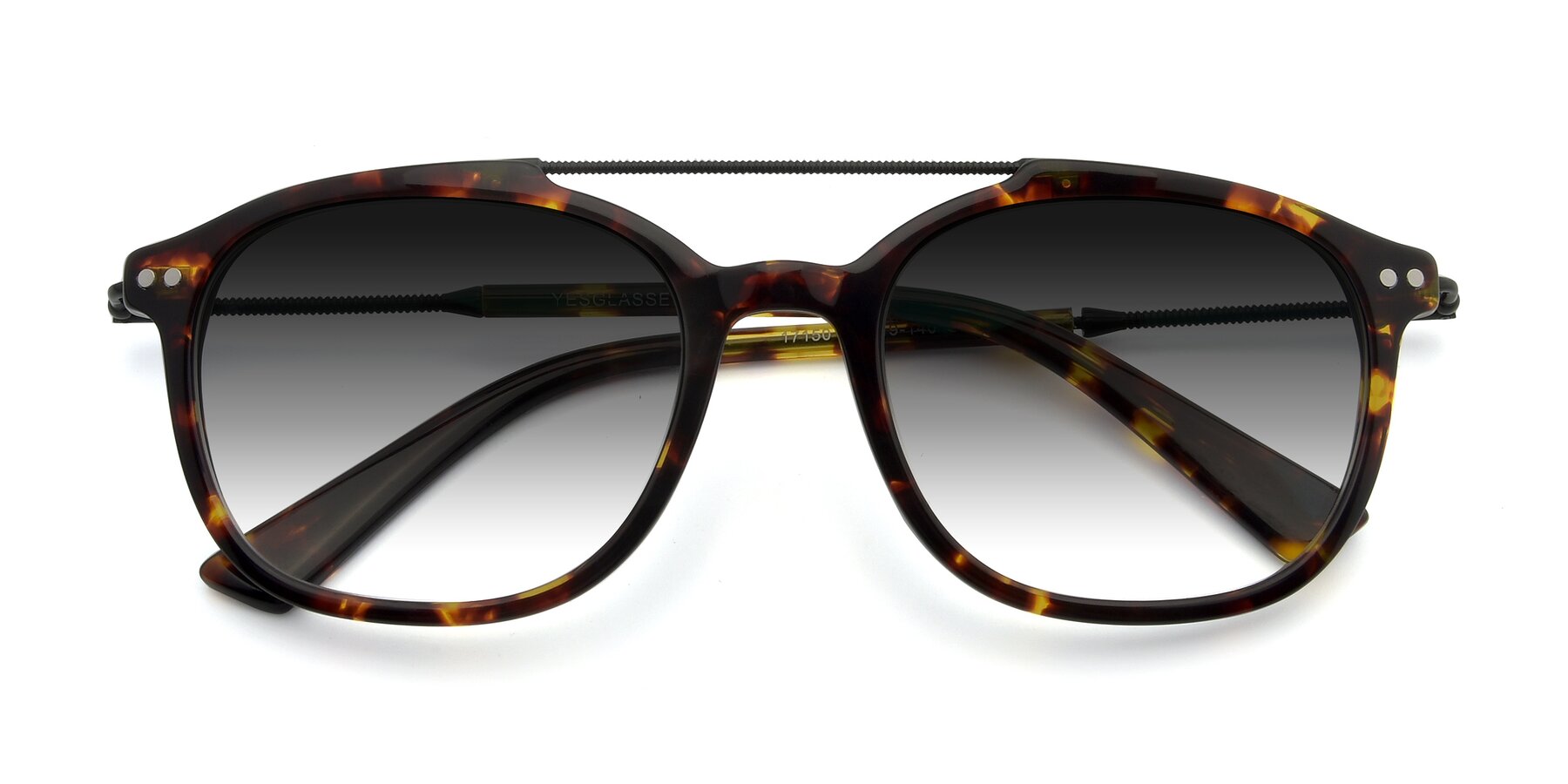 Folded Front of 17150 in Tortoise Brown with Gray Gradient Lenses