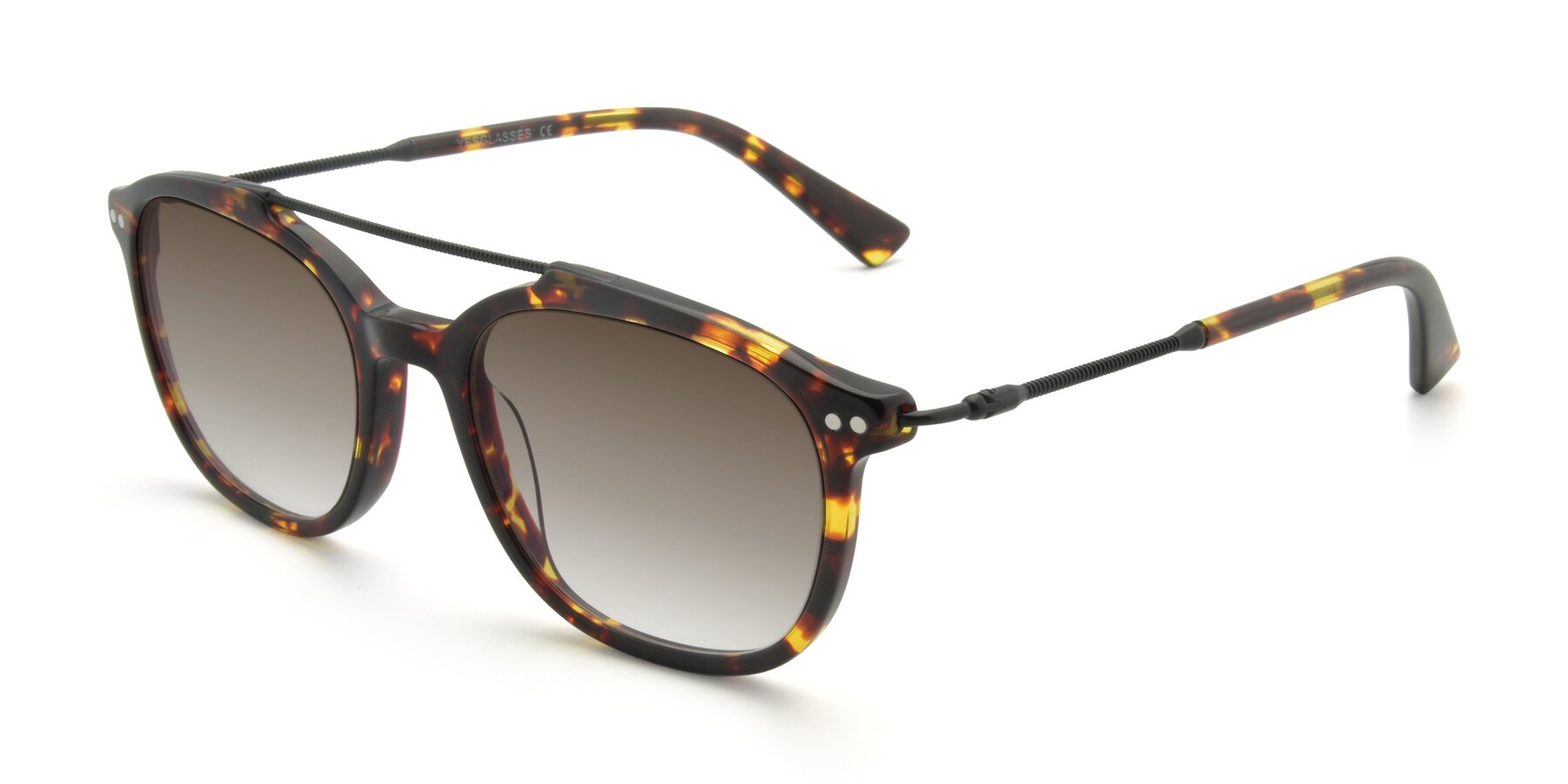 Angle of 17150 in Tortoise Brown with Brown Gradient Lenses