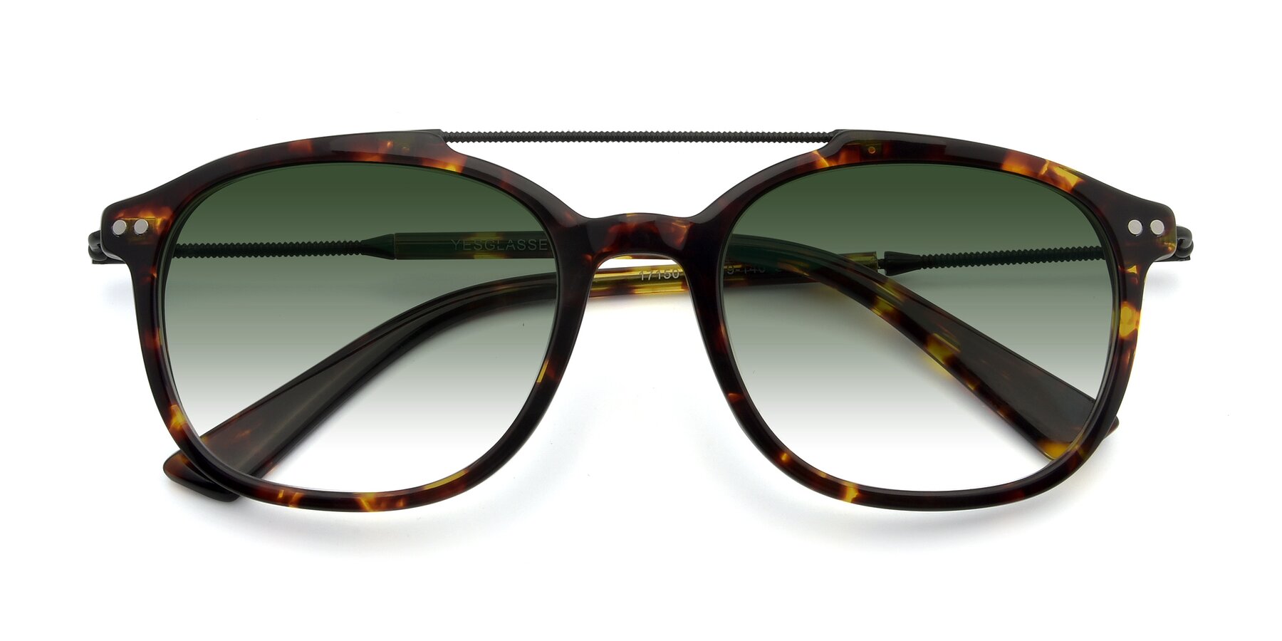 Folded Front of 17150 in Tortoise Brown with Green Gradient Lenses
