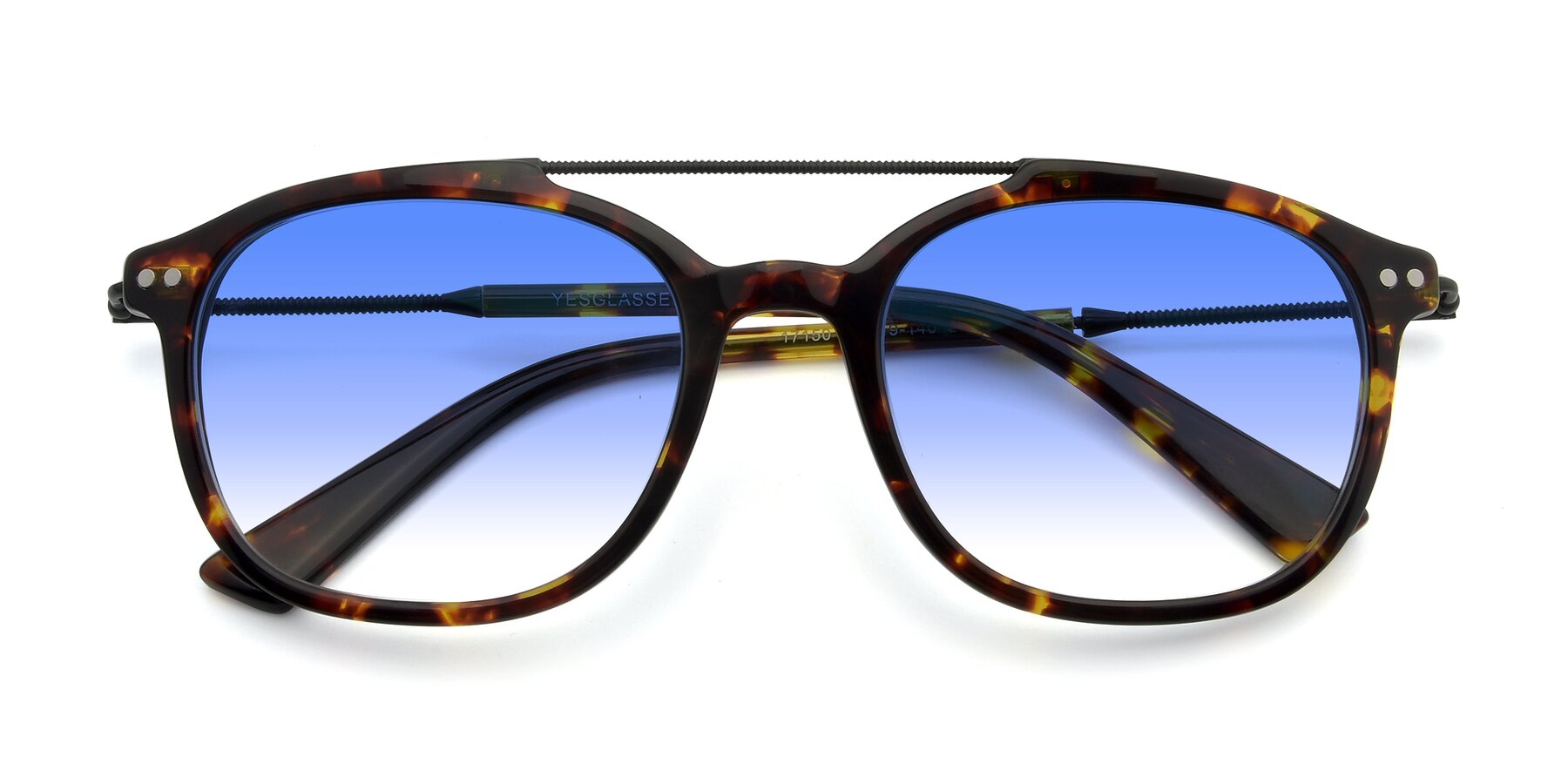 Folded Front of 17150 in Tortoise Brown with Blue Gradient Lenses