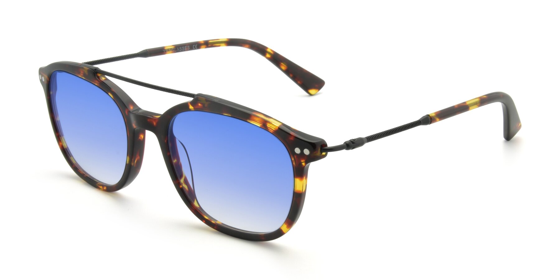 Angle of 17150 in Tortoise Brown with Blue Gradient Lenses