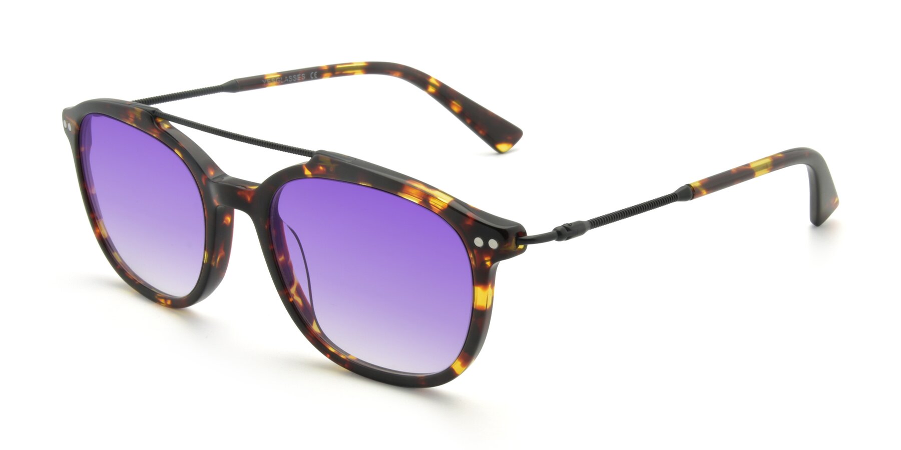 Angle of 17150 in Tortoise Brown with Purple Gradient Lenses