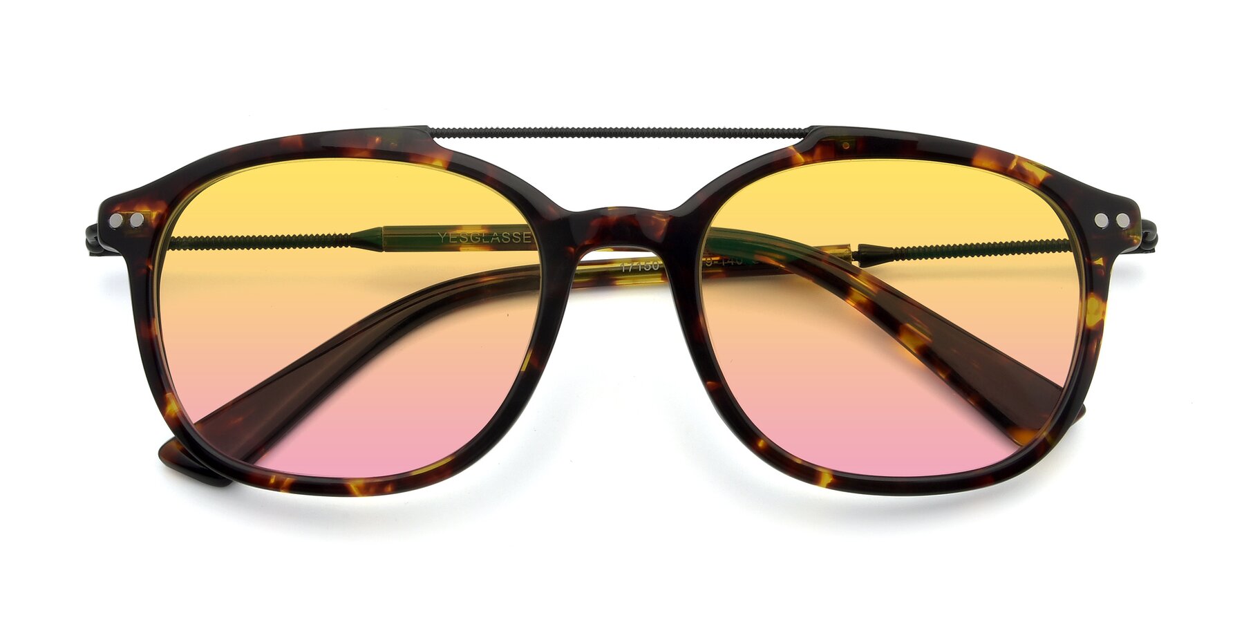 Folded Front of 17150 in Tortoise Brown with Yellow / Pink Gradient Lenses