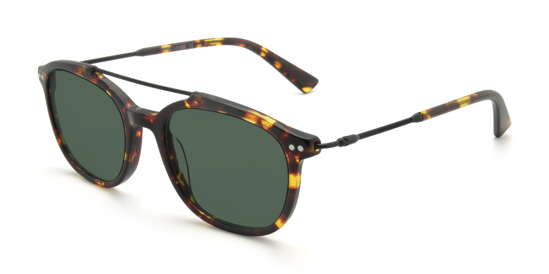 Angle of 17150 in Tortoise Brown with Green Polarized Lenses