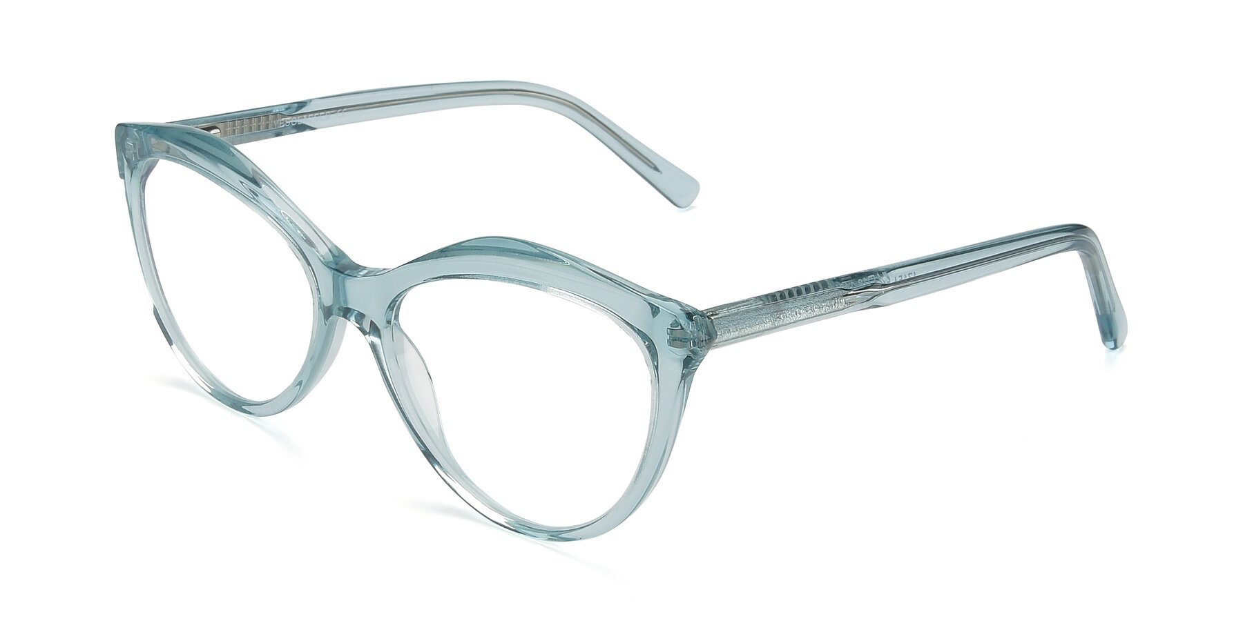 Angle of 17154 in Transparent Green with Clear Blue Light Blocking Lenses