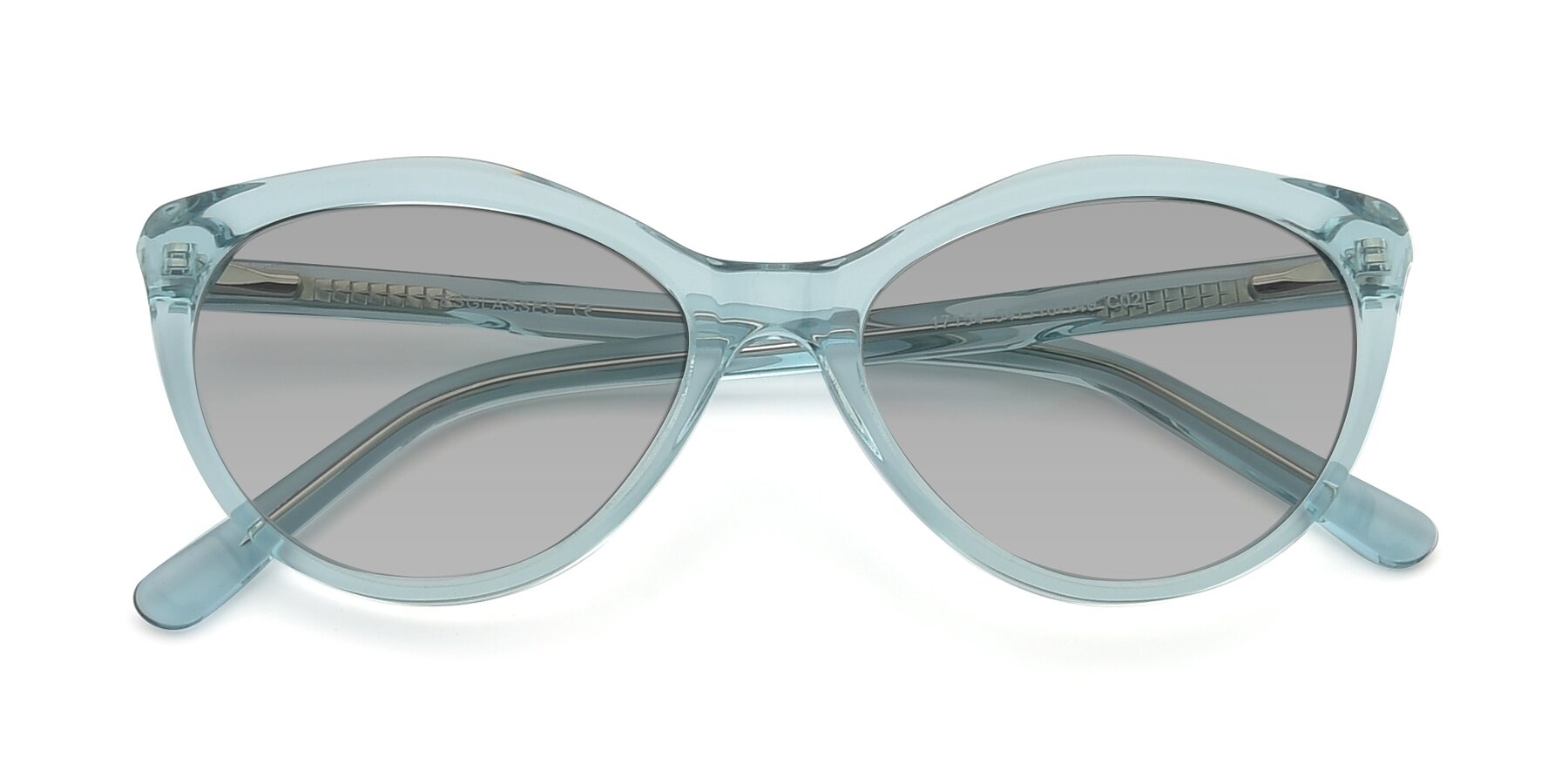 Folded Front of 17154 in Transparent Green with Light Gray Tinted Lenses