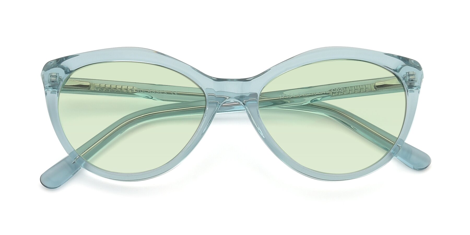 Folded Front of 17154 in Transparent Green with Light Green Tinted Lenses