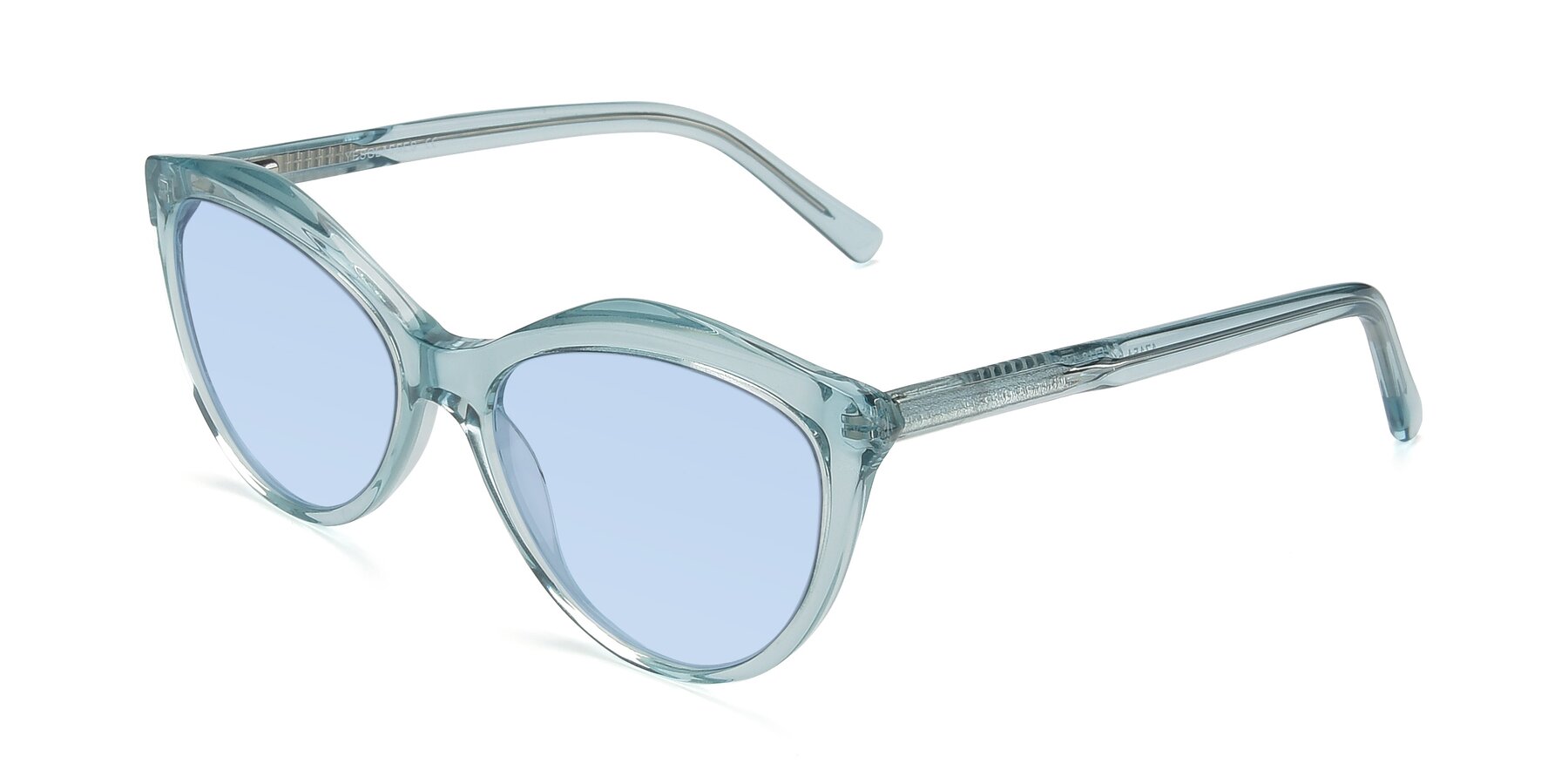 Angle of 17154 in Transparent Green with Light Blue Tinted Lenses