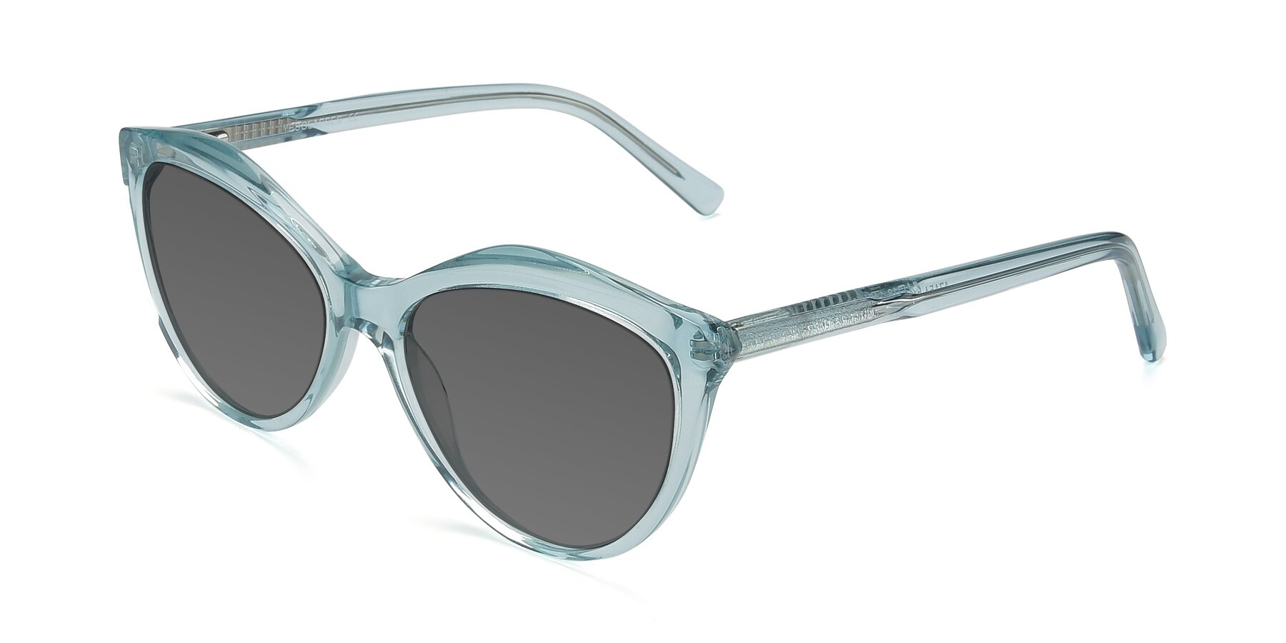 Angle of 17154 in Transparent Green with Medium Gray Tinted Lenses