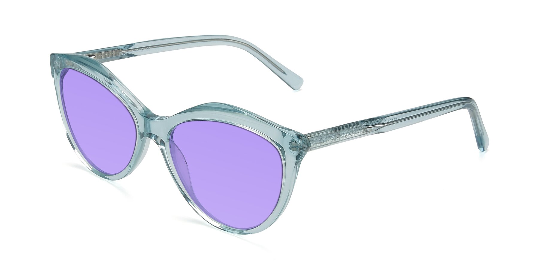 Angle of 17154 in Transparent Green with Medium Purple Tinted Lenses