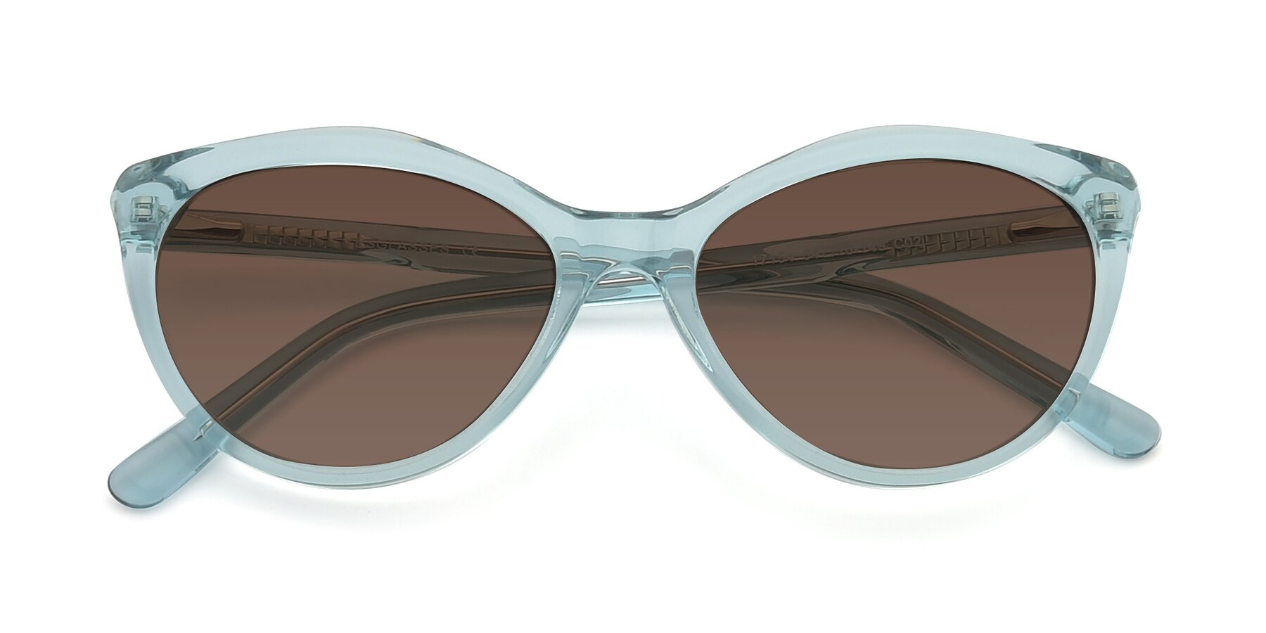 Folded Front of 17154 in Transparent Green with Brown Tinted Lenses