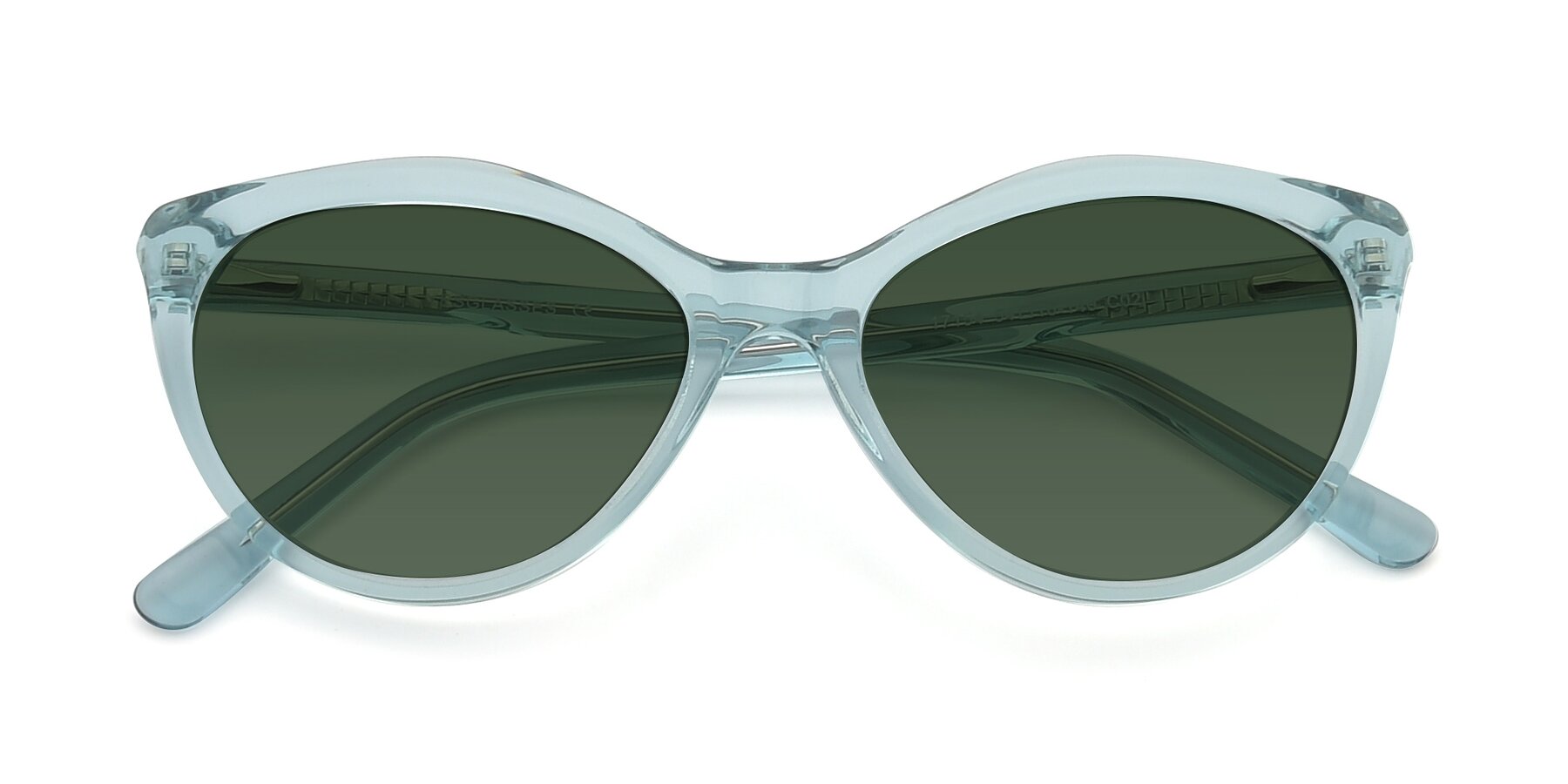 Folded Front of 17154 in Transparent Green with Green Tinted Lenses