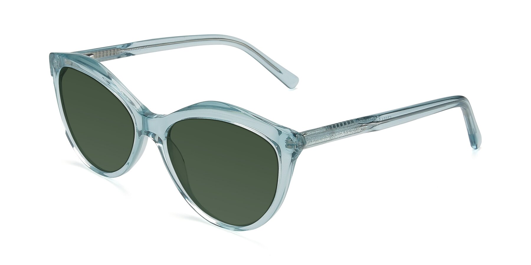 Angle of 17154 in Transparent Green with Green Tinted Lenses