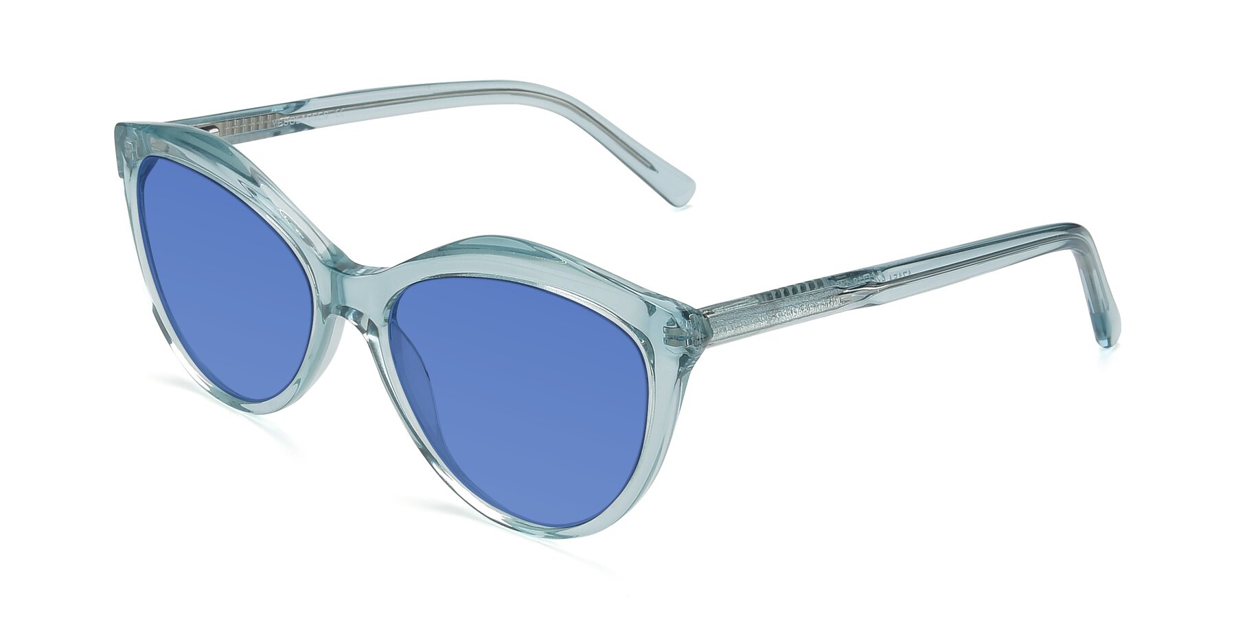 Angle of 17154 in Transparent Green with Blue Tinted Lenses