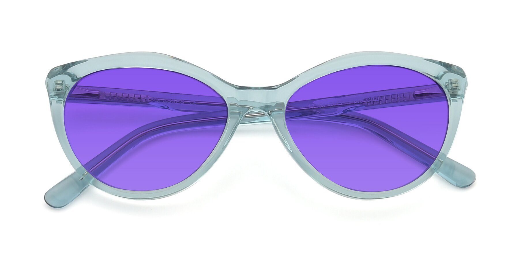 Folded Front of 17154 in Transparent Green with Purple Tinted Lenses