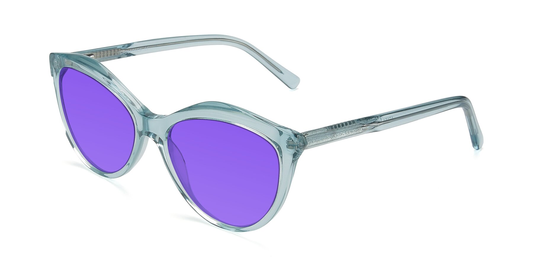 Angle of 17154 in Transparent Green with Purple Tinted Lenses