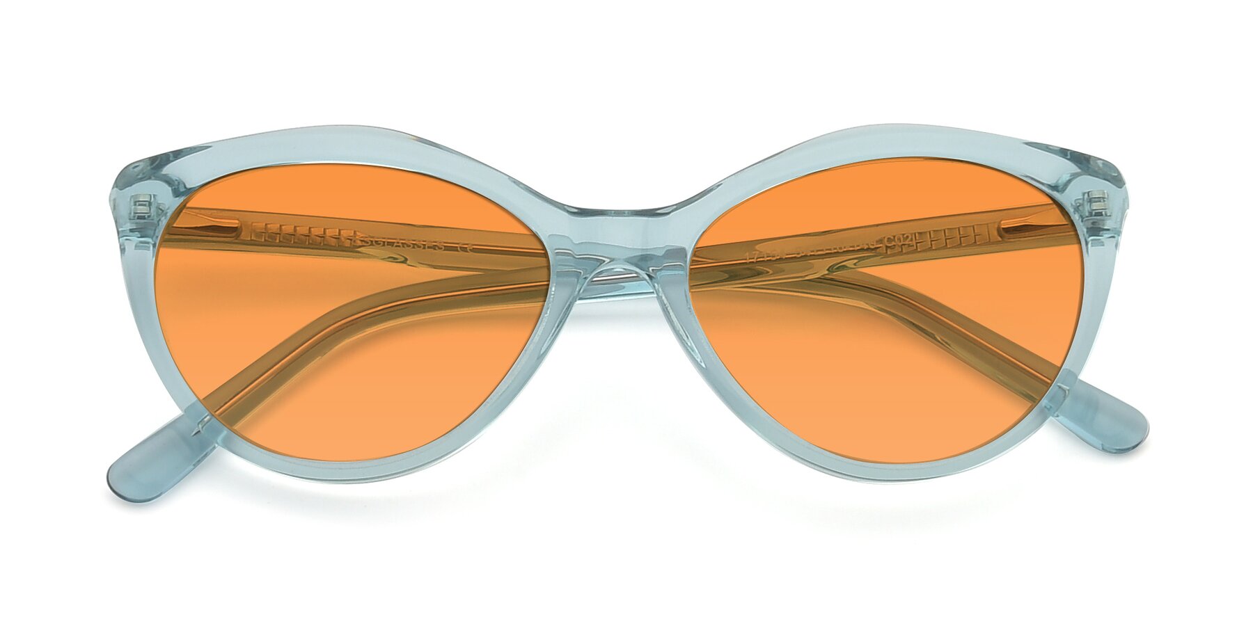 Folded Front of 17154 in Transparent Green with Orange Tinted Lenses