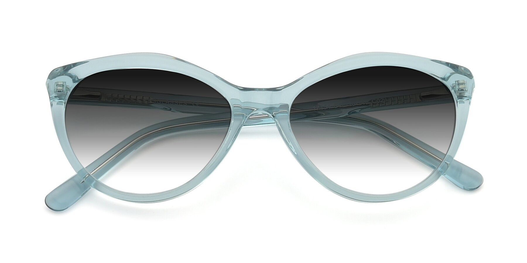 Folded Front of 17154 in Transparent Green with Gray Gradient Lenses