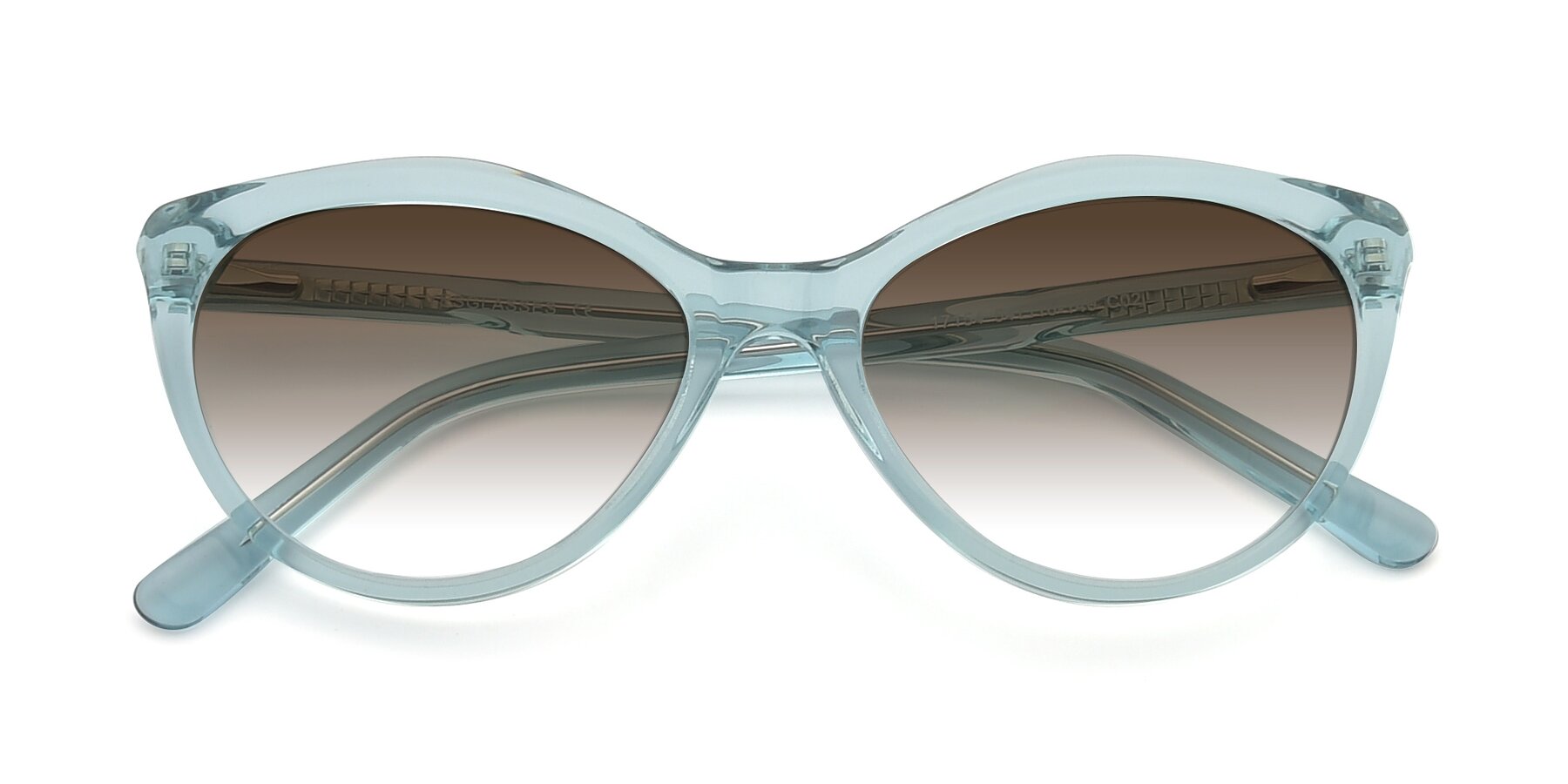 Folded Front of 17154 in Transparent Green with Brown Gradient Lenses