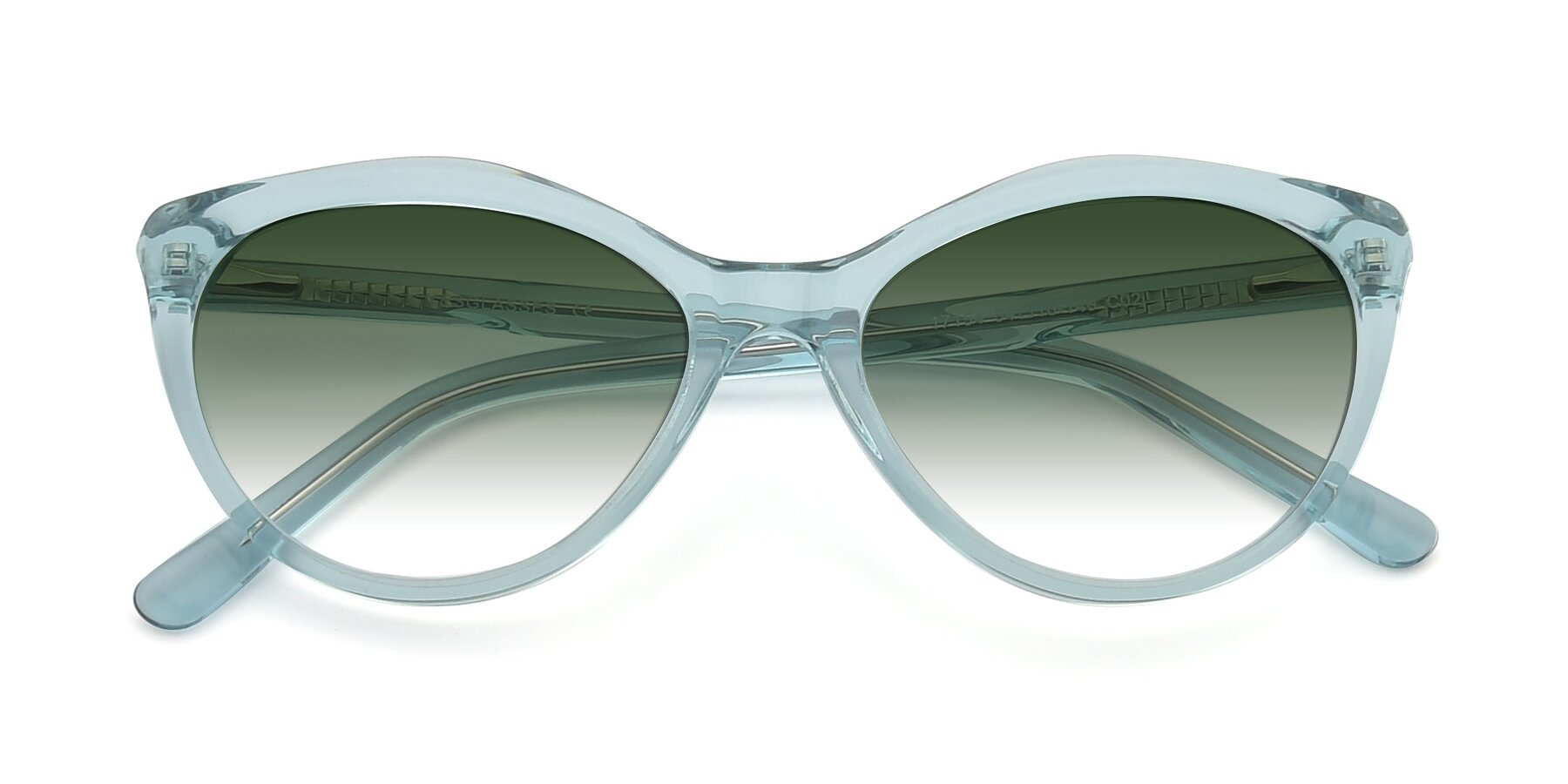 Folded Front of 17154 in Transparent Green with Green Gradient Lenses