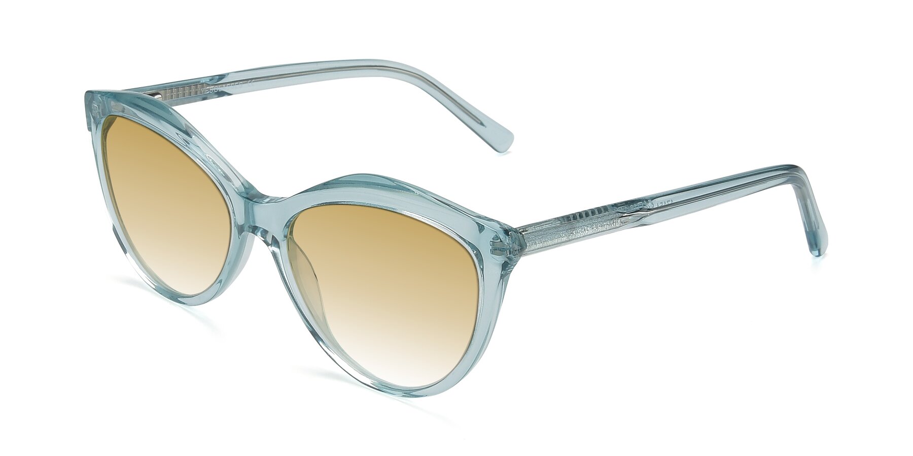 Angle of 17154 in Transparent Green with Champagne Gradient Lenses