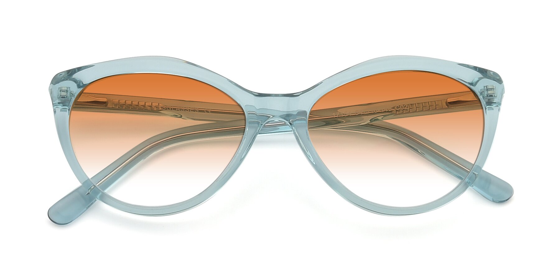 Folded Front of 17154 in Transparent Green with Orange Gradient Lenses