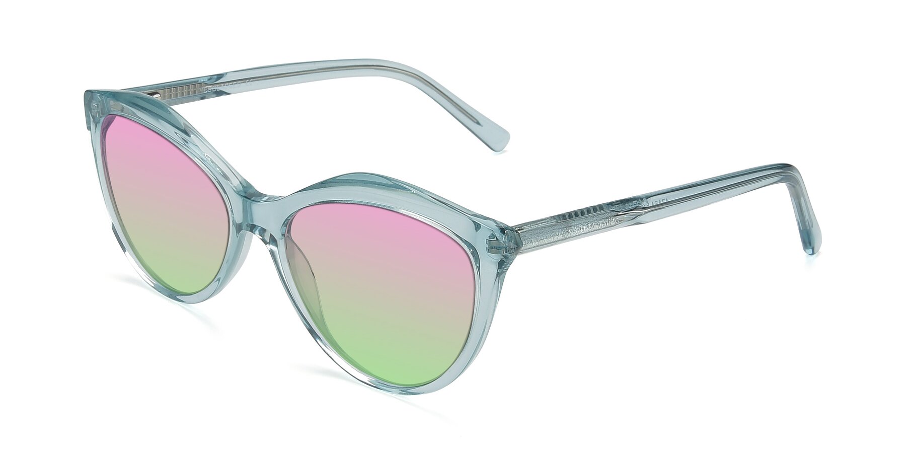 Angle of 17154 in Transparent Green with Pink / Green Gradient Lenses