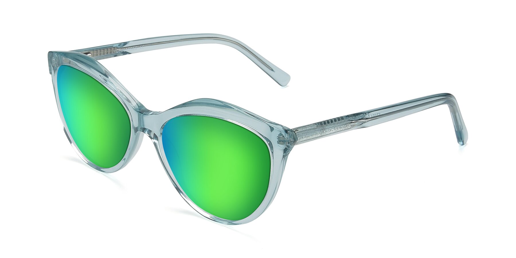 Angle of 17154 in Transparent Green with Green Mirrored Lenses