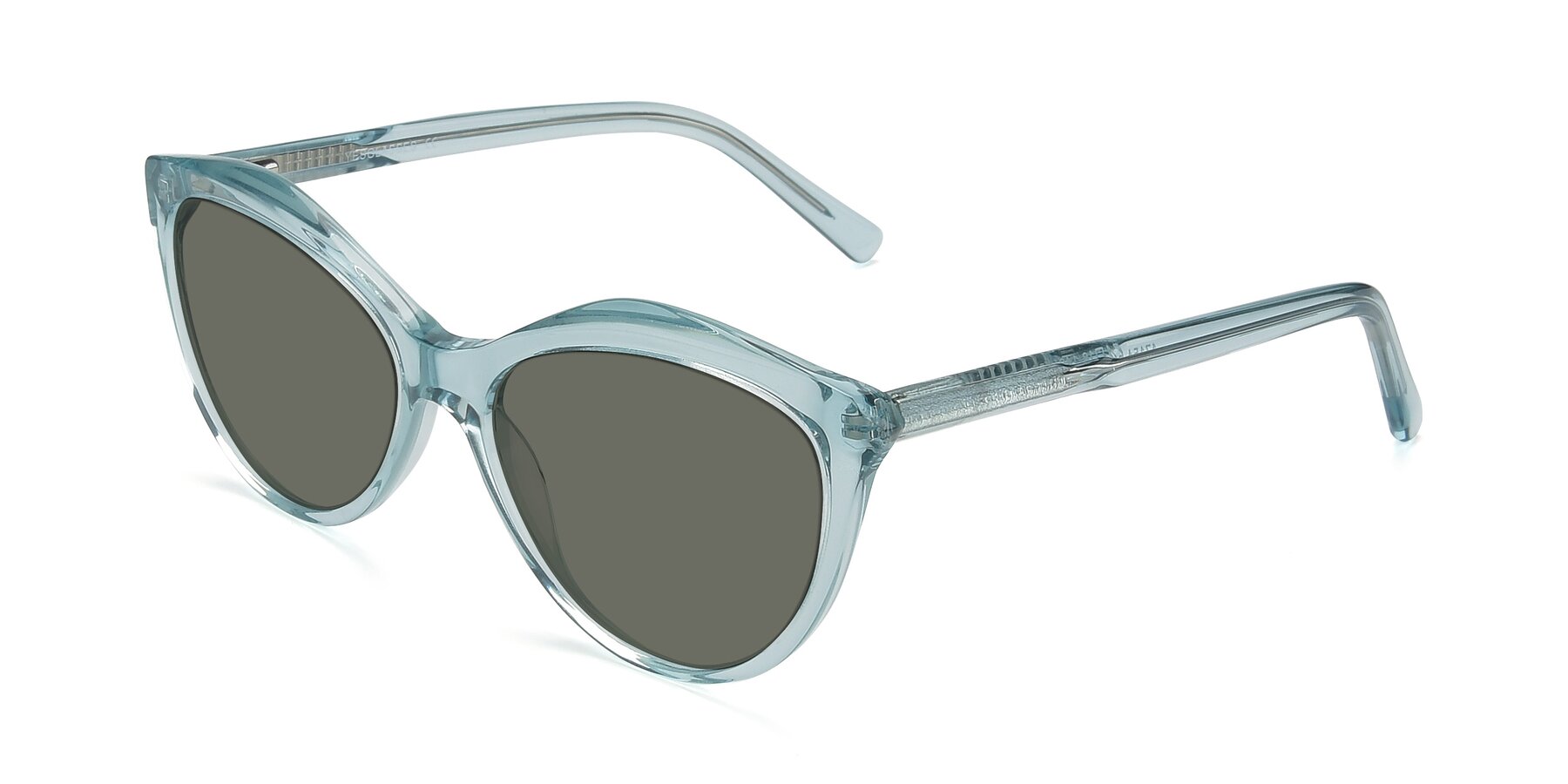 Angle of 17154 in Transparent Green with Gray Polarized Lenses