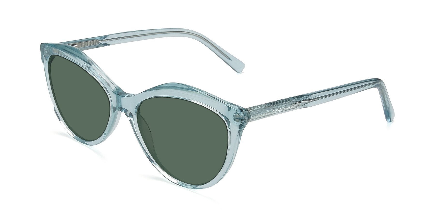 Angle of 17154 in Transparent Green with Green Polarized Lenses
