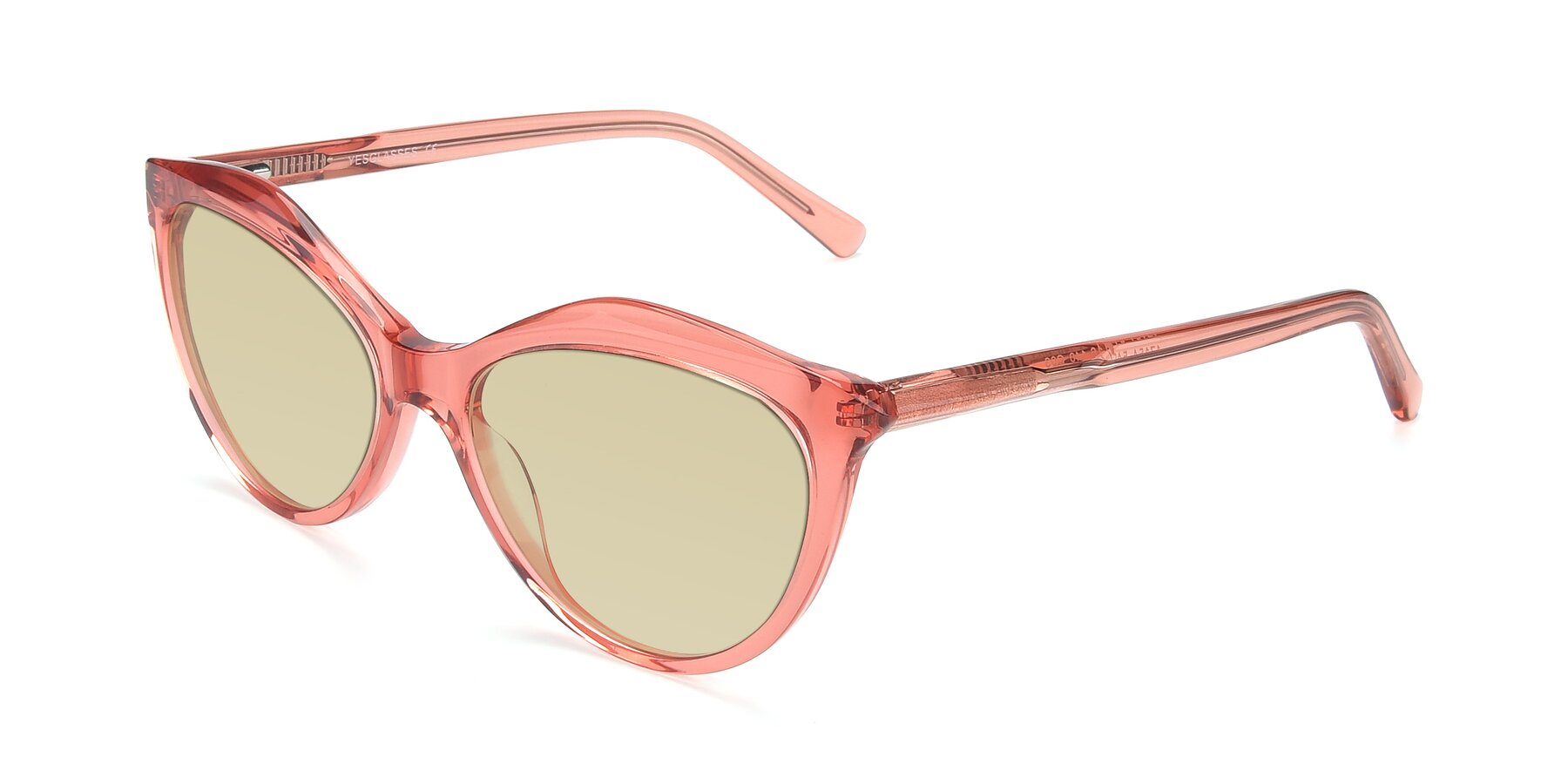 Angle of 17154 in Transparent Red with Light Champagne Tinted Lenses
