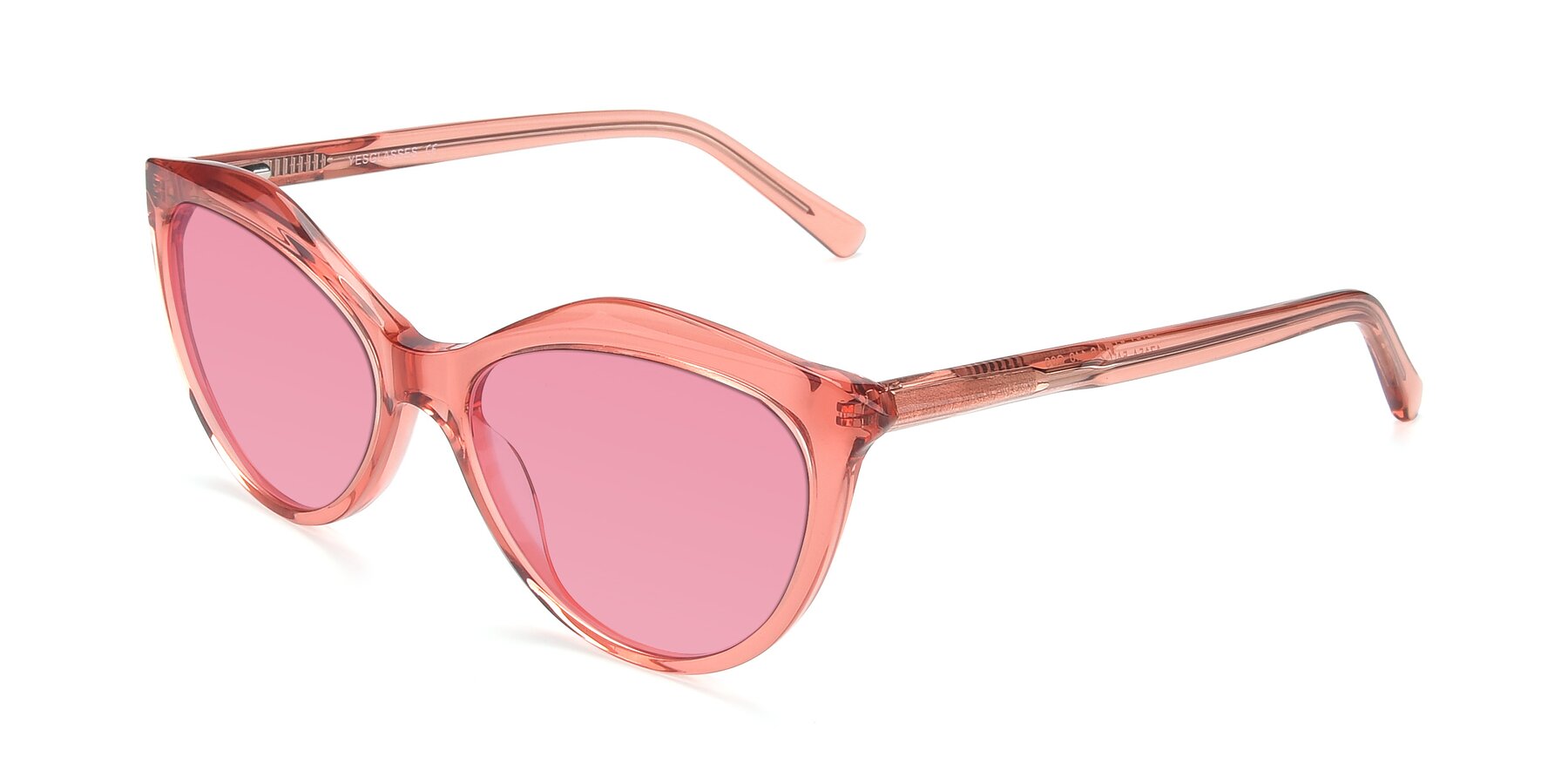 Angle of 17154 in Transparent Red with Pink Tinted Lenses