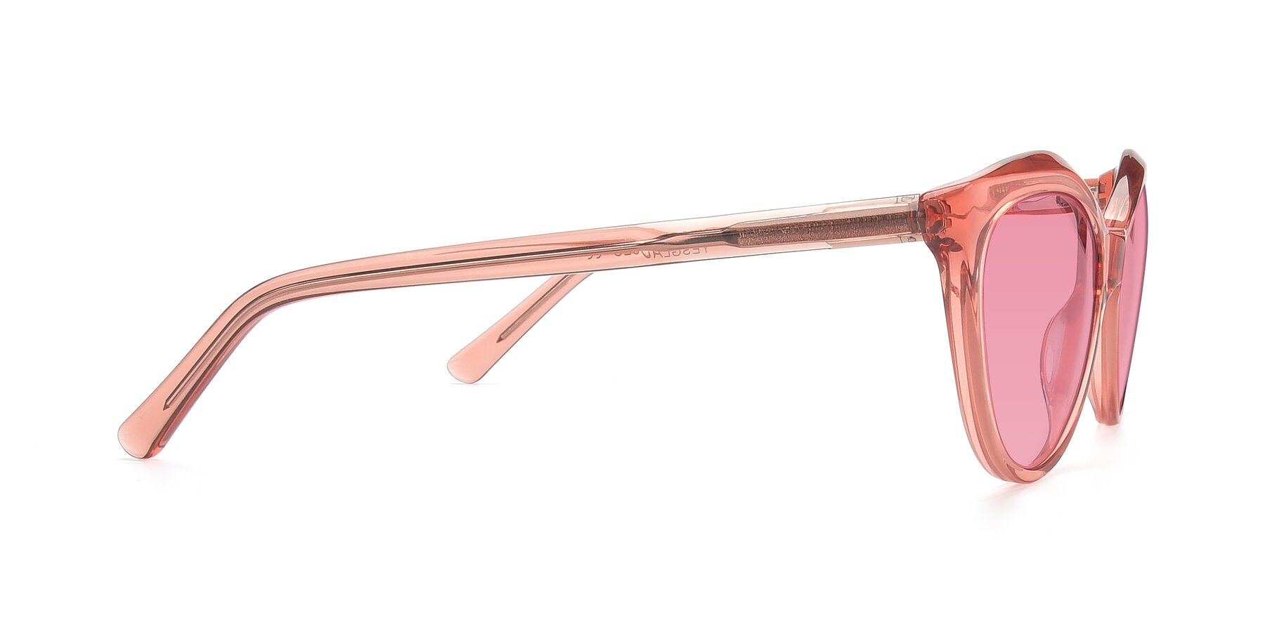 Side of 17154 in Transparent Red with Pink Tinted Lenses