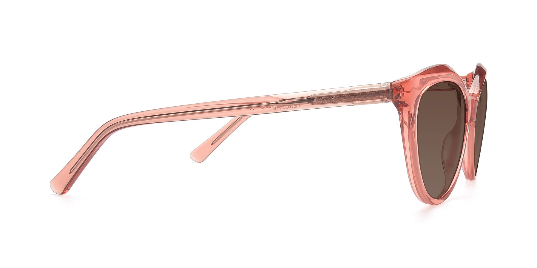 Side of 17154 in Transparent Red with Brown Tinted Lenses