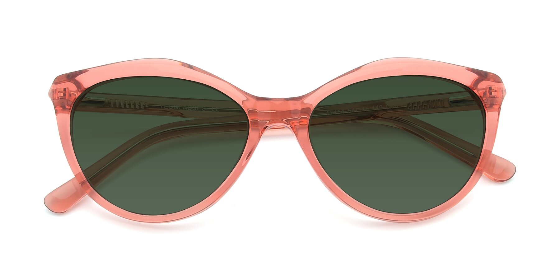 Folded Front of 17154 in Transparent Red with Green Tinted Lenses