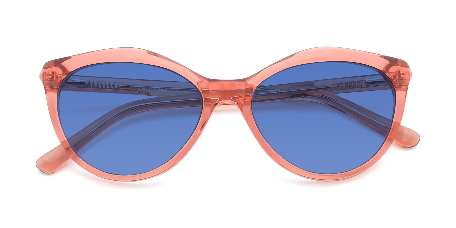 Folded Front of 17154 in Transparent Red with Blue Tinted Lenses