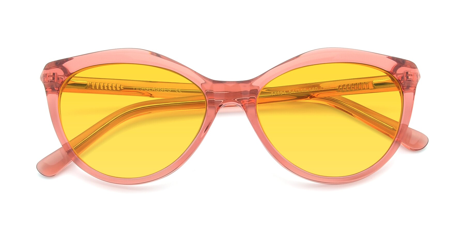 Folded Front of 17154 in Transparent Red with Yellow Tinted Lenses