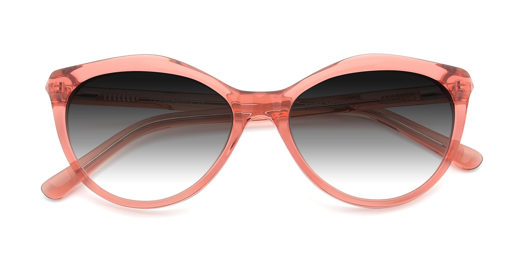 Folded Front of 17154 in Transparent Red with Gray Gradient Lenses