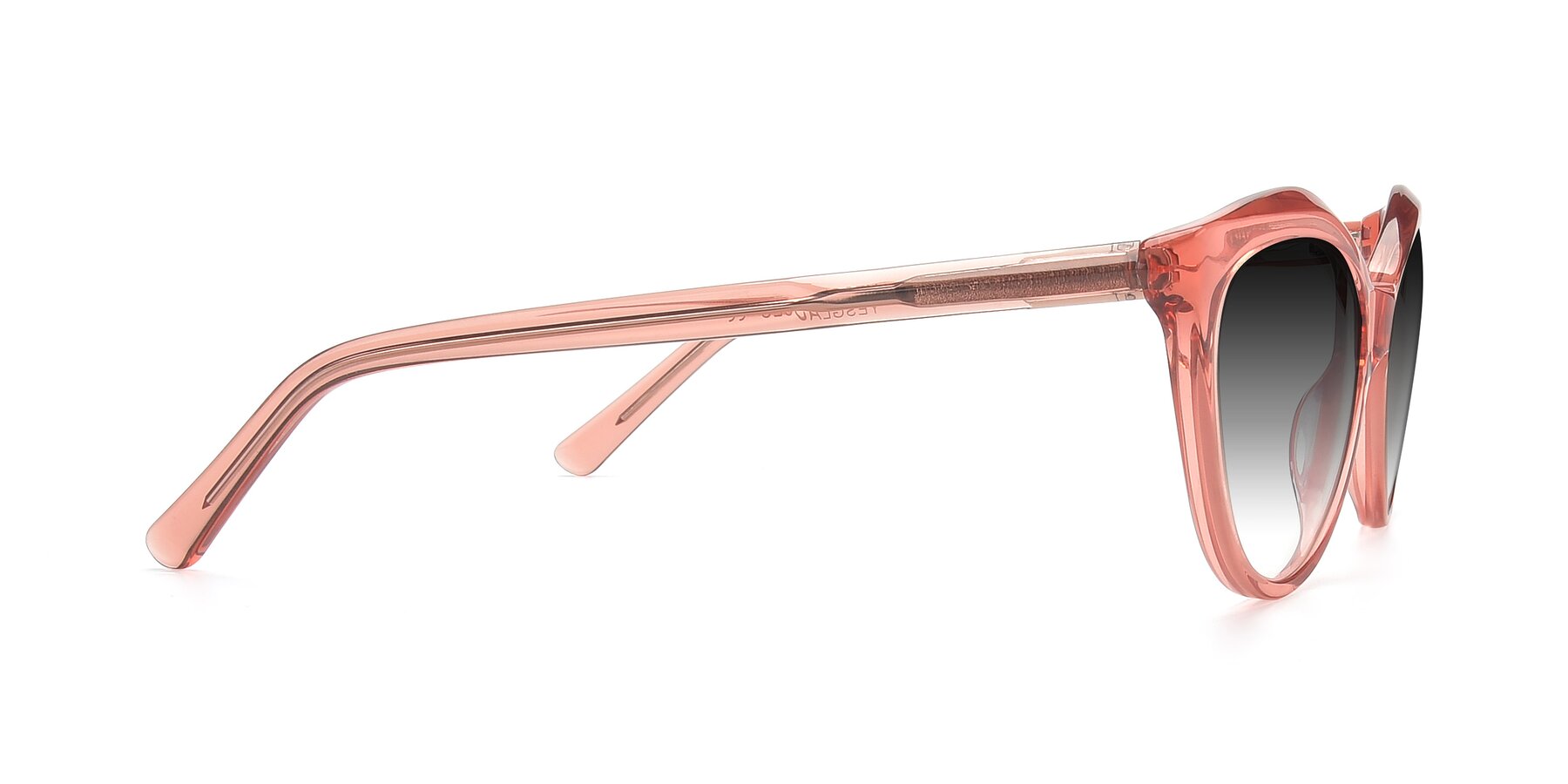 Side of 17154 in Transparent Red with Gray Gradient Lenses