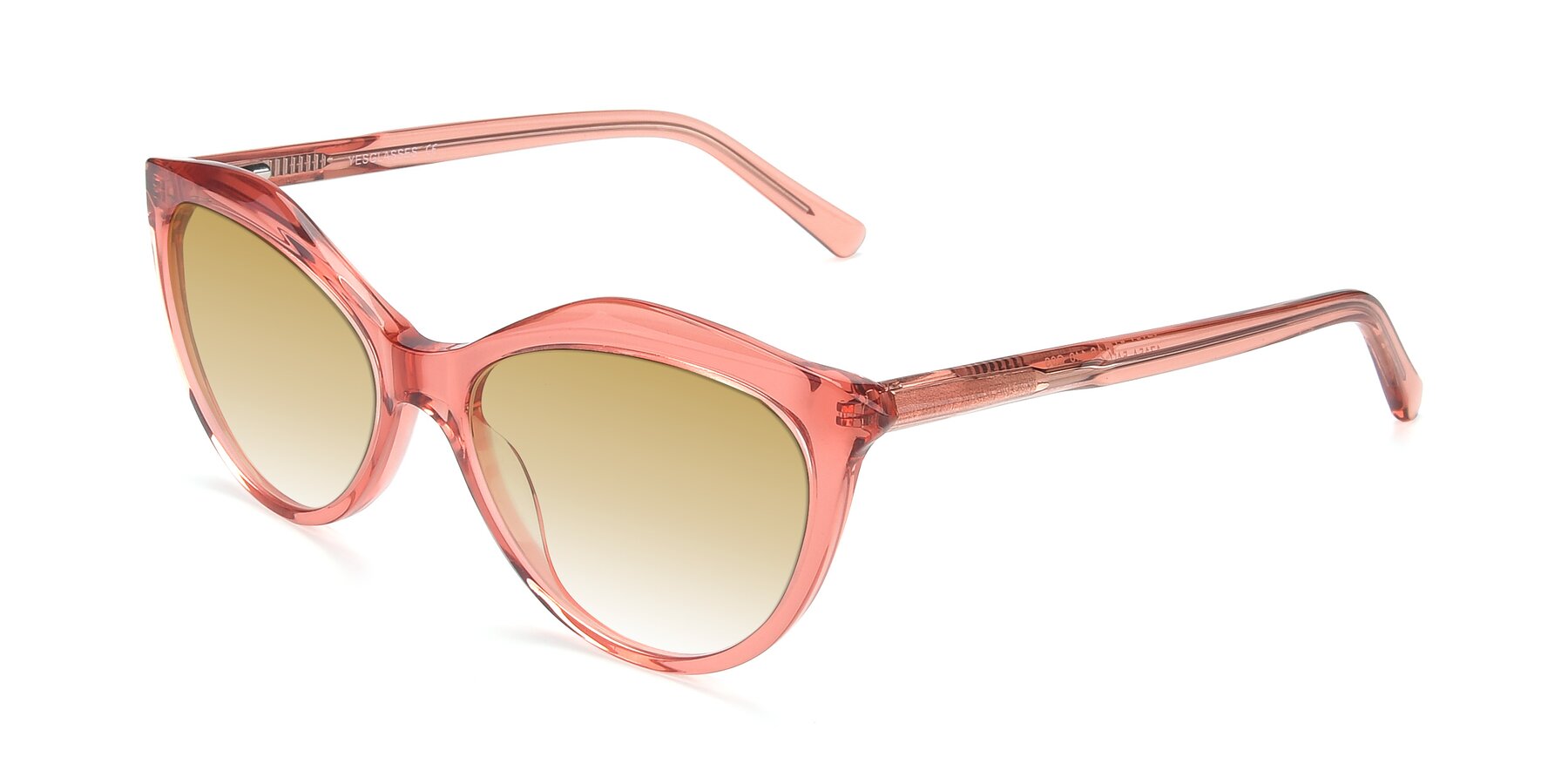 Angle of 17154 in Transparent Red with Champagne Gradient Lenses
