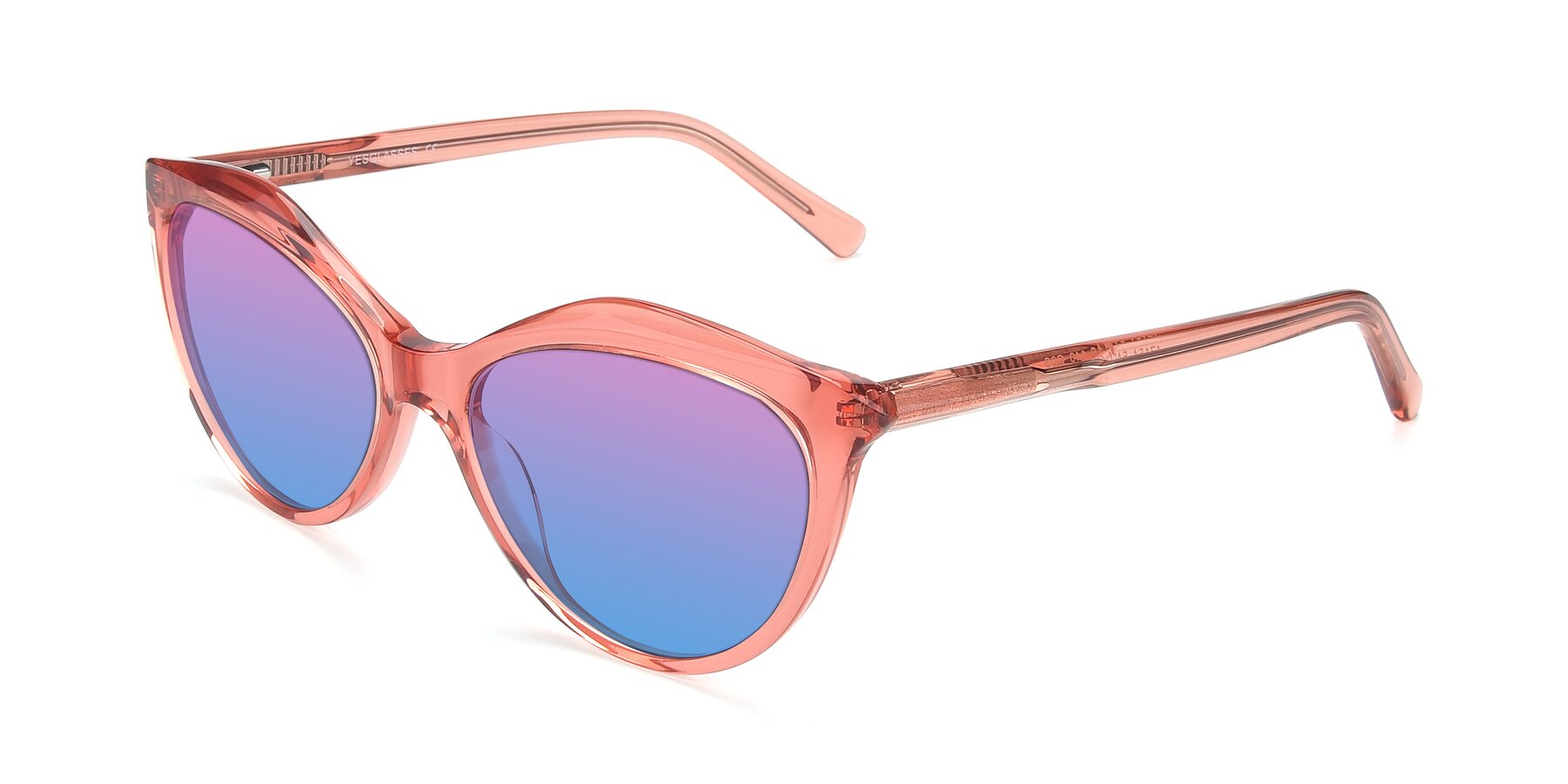 Angle of 17154 in Transparent Red with Pink / Blue Gradient Lenses