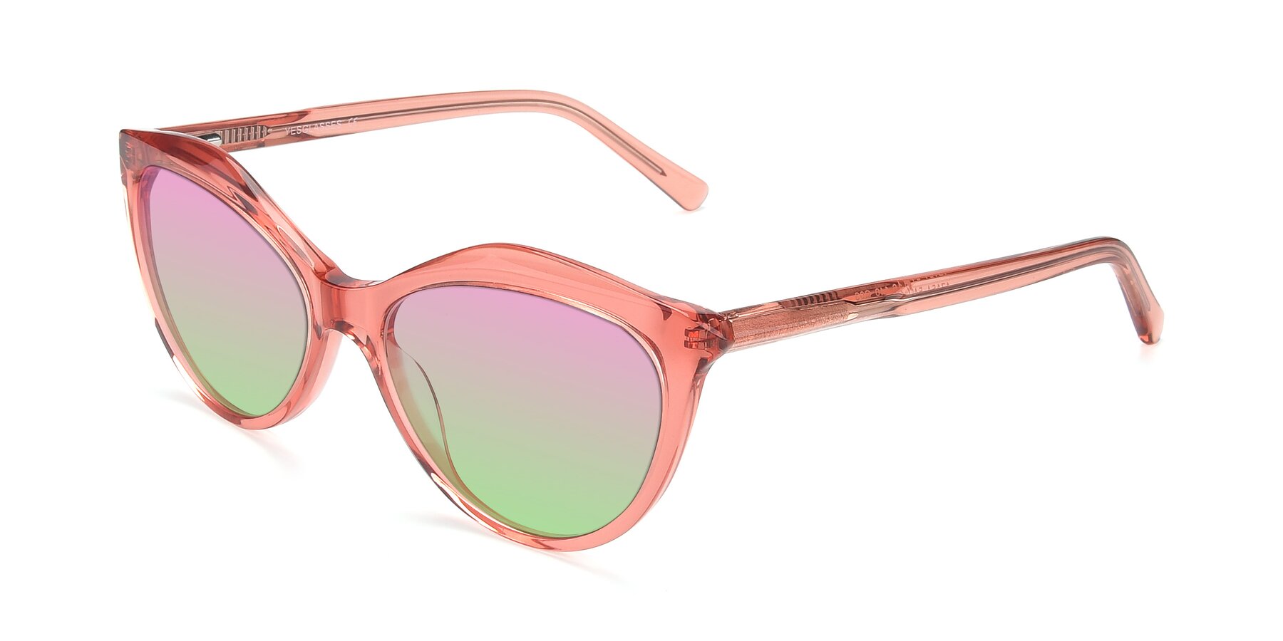 Angle of 17154 in Transparent Red with Pink / Green Gradient Lenses